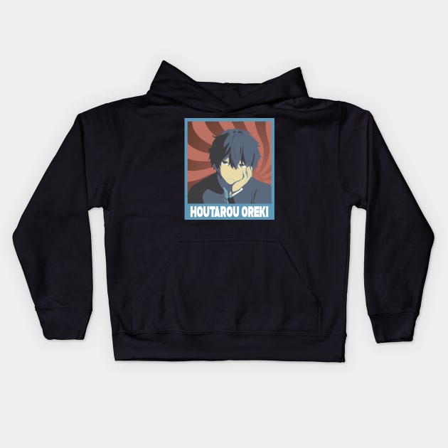 Hyouka_Oreki Houtarou Kids Hoodie by sfajar